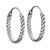 Oxidized Roped Continous Hoop Earrings