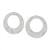 Hammered Open Circle Stud Earrings