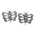 Open Beaded Butterfly Stud Earrings