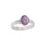 Plain Oval Amethyst Ring
