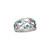 Open Turquoise Dot Circle Ring