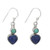Double Stone Dangle with Round Turquoise and Heart Lapis