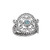 Blue Topaz Open Scrolling Circle Ring