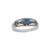 Narrow Marquis Deco Band Ring with Turquoise