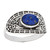 Fenced Frame Facet Oval Lapis Ring
