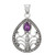 Wavy Open Roped Flourish Amethyst Pendant Wavy Open Roped Flourish Amethyst Pendant