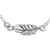 Connected Pendant Sideways Feather Necklace Connected Pendant Sideways Feather Necklace