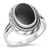 Oval Roped Stone Ring with Black Agate Oval Roped Stone Ring with Black Agate
