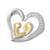 Two-Tone Mother and Child Heart Pendant