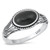 Horizonal Roped and Beaded Stone Ring - Black Onyx