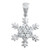 Sparkling Snowflake Pendant with CZ Center