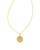 Letter Gold Disc Reversible Pendant Necklace in Iridescent Abalone Letter Gold Disc Reversible Pendant Necklace in Iridescent Abalone