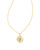 Letter Gold Disc Reversible Pendant Necklace in Iridescent Abalone Letter Gold Disc Reversible Pendant Necklace in Iridescent Abalone