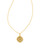 Letter Gold Disc Reversible Pendant Necklace in Iridescent Abalone Letter Gold Disc Reversible Pendant Necklace in Iridescent Abalone