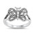 Open Butterfly Ring with Roping Open Butterfly Ring with Roping
