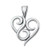 Scrolling Open Heart Pendant