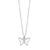 Open Butterfly Silhouette Necklace with CZ Charm Open Butterfly Silhouette Necklace with CZ Charm