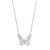 White Opal Cutout Butterfly Necklace White Opal Cutout Butterfly Necklace