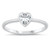 CZ Heart Simple Band Ring - Clear