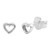Open Heart Tiny Stud Earrings