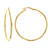 Plain 2mm Tube Leaverback Hoop Earrings in Gold
