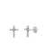 CZ Studded Cross Stud Earrings
