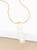 Zoe Pearl Lucite Bar Necklace - Gold
