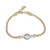Opalas do Mar Opal Single Strand Blue Oval Opal CZ Bracelet