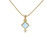 Opalas do Mar - Blue Diamond Opal Pendant on Gold Chain