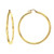 Classic Leaverback Hoop Earrings in Gold (3mm)