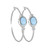 Opal Oval Hoops in Silver Opal Oval Hoops in Silver