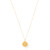 Rue Sunburst Disc Necklace in Gold