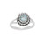 Round Dot Ring with Round Blue Topaz