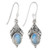 Dangle Marquee Earrings with Oval Moonstone Dangle Marquee Earrings with Oval Moonstone