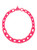 Alice Cable Link Collar Necklace - Neon Pink