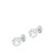 Paw Print Cutout with Round Disk Stud Earrings
