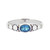 Dot Band Ring with Oval Blue Topaz Stone Dot Band Ring with Oval Blue Topaz Stone