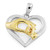 Two-Tone Child & Mother Holding Hands Heart Pendant