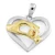 Two-Tone Child & Mother Holding Hands Heart Pendant