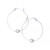 Leaverback Hoop Earrings with Center Bead
