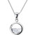 Open Circle Necklace with Clear Cut Crystal