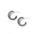 Interlok Noir Small Hoop Earrings Interlok Noir Small Hoop Earrings