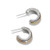 Mosaic Two Tone Mini Hoop Post Earrings Mosaic Two Tone Mini Hoop Post Earrings