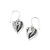 Cascade Heart Reversible French Wire Earrings Cascade Heart Reversible French Wire Earrings