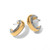 Interlok Noir Golden Small Hoop Earrings Interlok Noir Golden Small Hoop Earrings