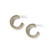 Interlok Noir Golden Small Hoop Earrings Interlok Noir Golden Small Hoop Earrings