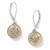 Interlok Noir Two Tone Leverback Earrings Interlok Noir Two Tone Leverback Earrings