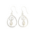Swirl with Pearl Dangle Earrings