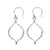 Hammered Arabesque Teardrop Dangle Earrings