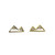 Mountain Post Stud Earrings in Gold